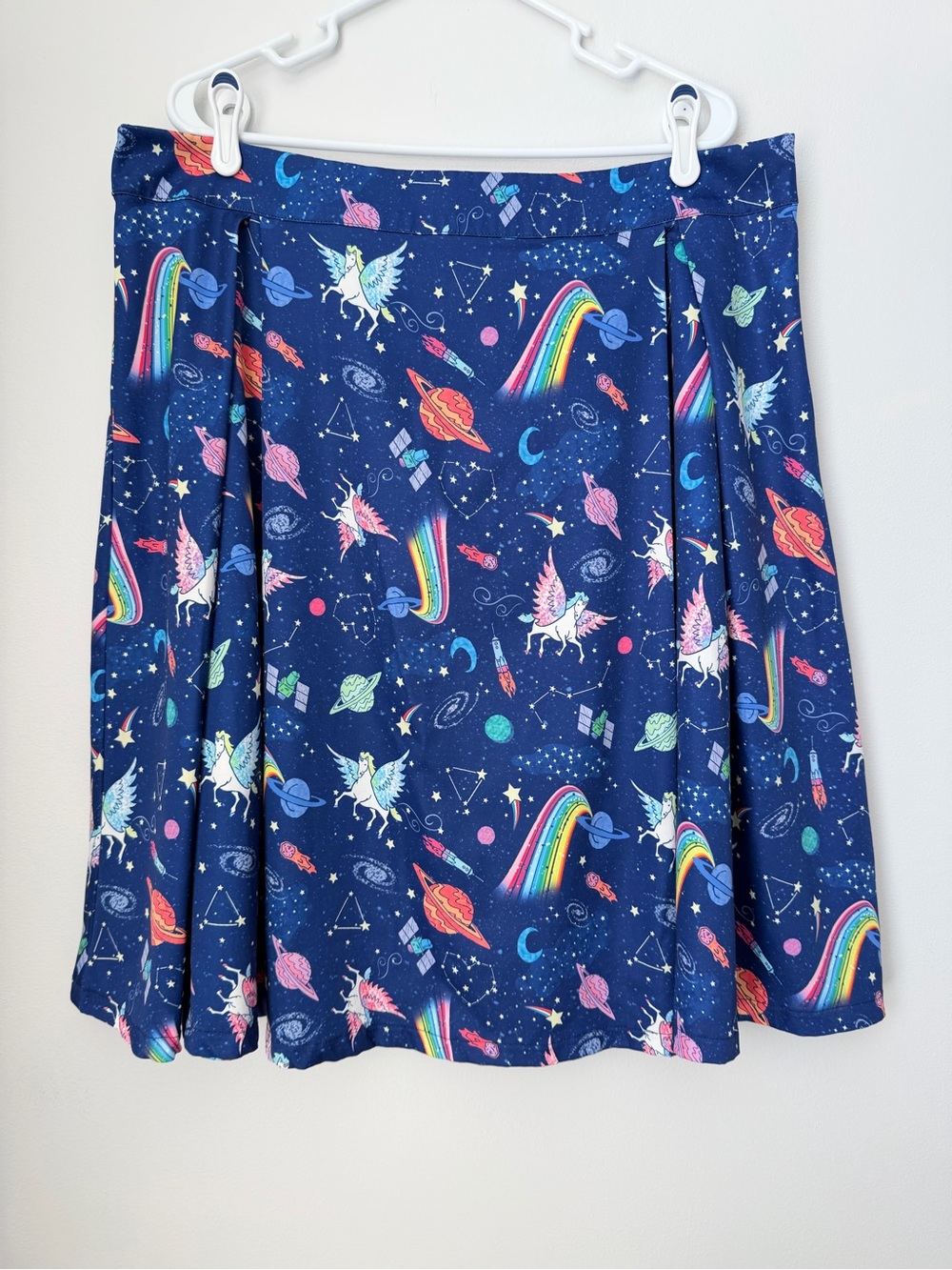 Lindy Bop Navy Whimsical Space Unicorn Full Skirt Size 20